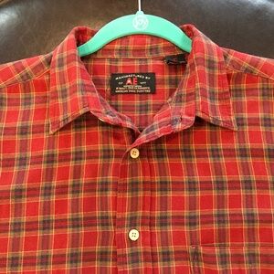 Vintage American Eagle Men’s Long Sleeve Plaid Shirt Size L